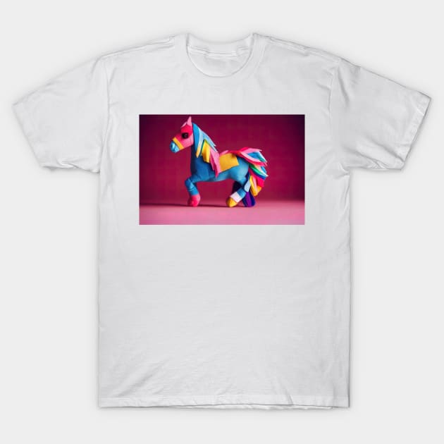 Colorful pony , origami horse design T-Shirt by DyeruArt